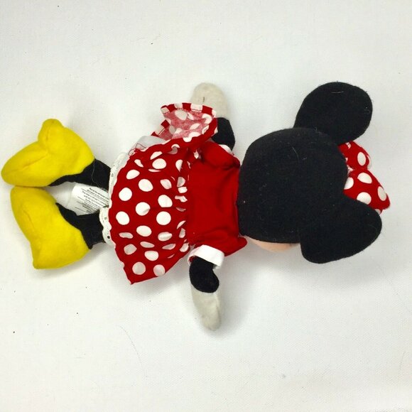 Disney Minnie Mouse Red Polka Dot Dress Mini 10" Bean Bag  Plush Stuffie Animal - Picture 4 of 9